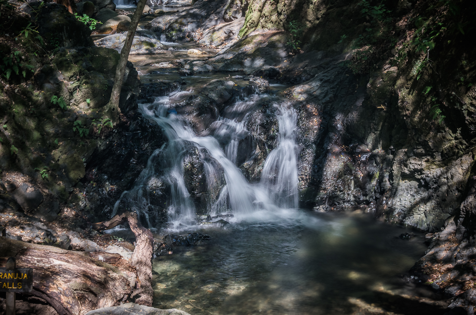 California mountain waterfall