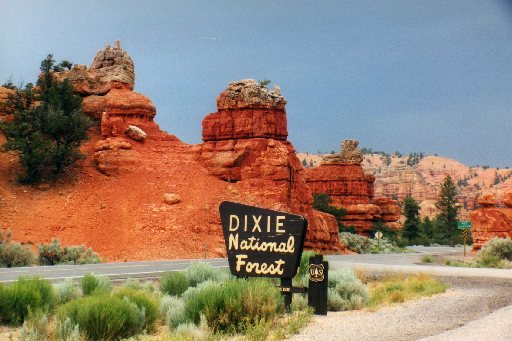 Utah red rock landscape along a scenic road